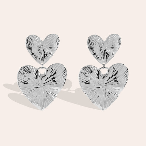 Two hearts earrings