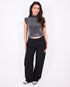 foldover pantalon black