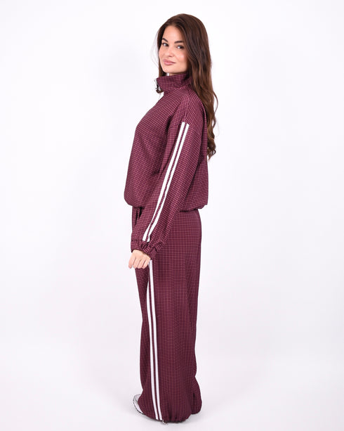 Checkered tracksuit Bordeaux pre-order 7/10