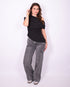 lined stretch jeans grey