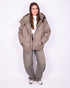Puffer coat taupe