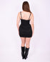 Corset draped dress Black