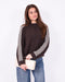 striped knit vest brown