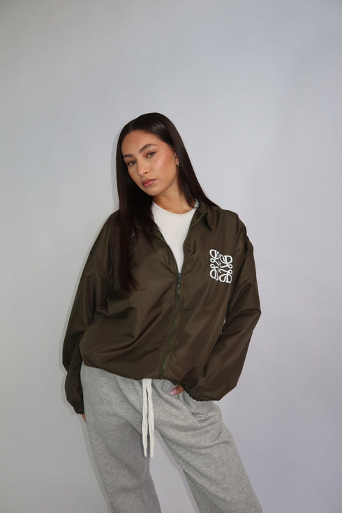 priority monogram windjacket army green