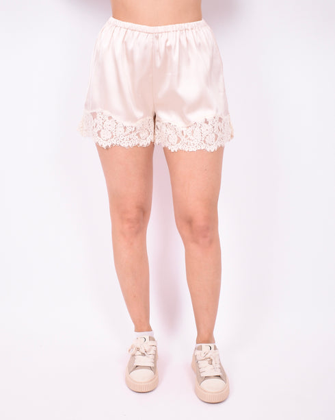 Lace short beige