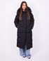maxi puffer coat black