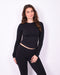 soft long sleeve top black