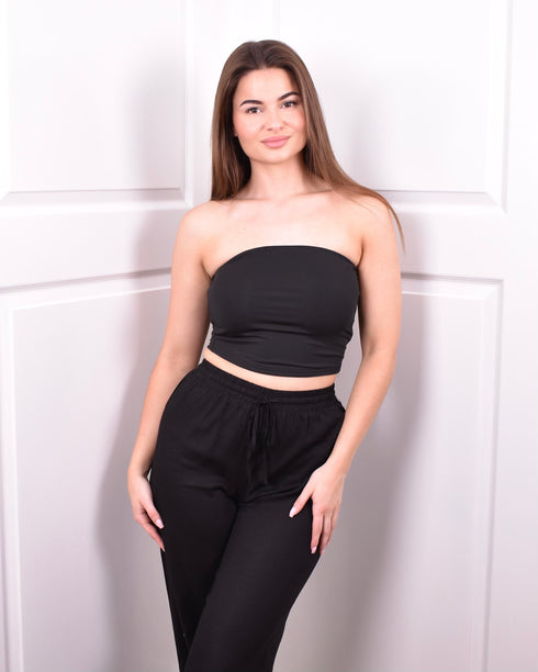 basic Bandeau top black