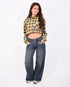 Double waist stretch jeans vintage blue