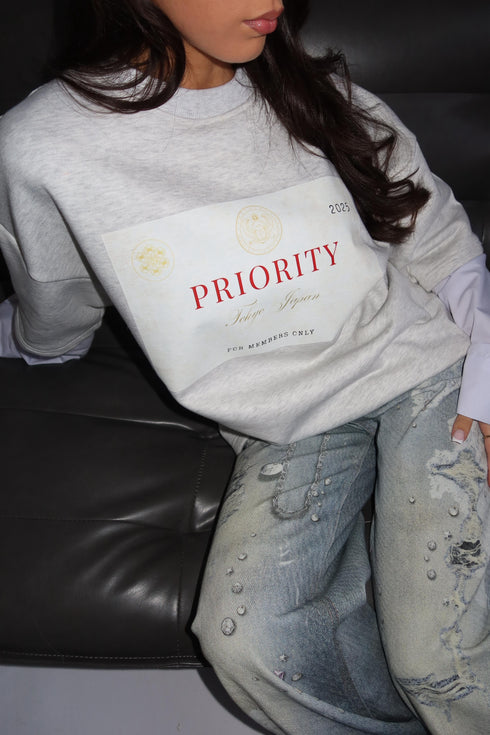 priority tokyo layered longsleeve grey