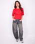 dany knit top red
