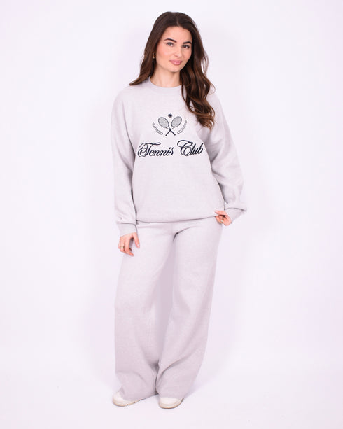 Tennis club knit set grey
