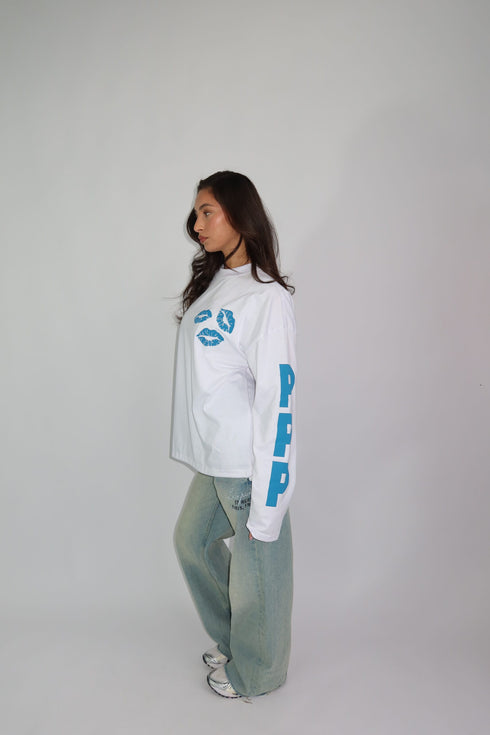 ppp longsleeve white/blue
