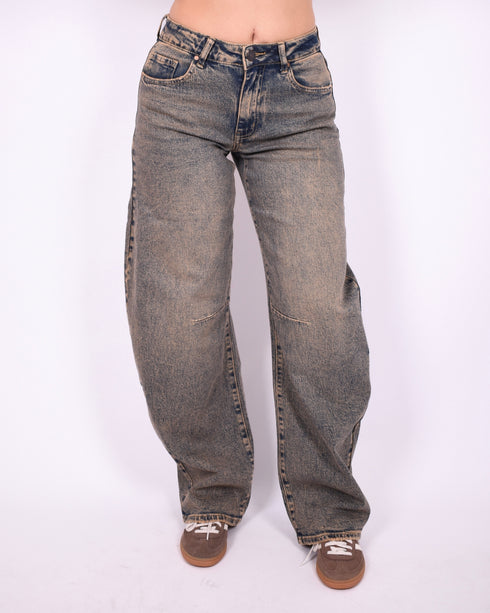 vintage barrel stretch jeans