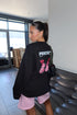 Butterfly long sleeve black/pink