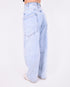 Barrel cargo stretch jeans light blue
