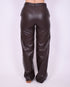 Braided leather pants Brown