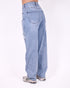 ripped balloon stretch jeans