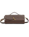 Gevlochten pu clutch Brown