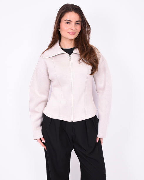 Jessy zip Cardigan crème