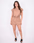 Angie linnen playsuit terracotta