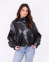 statement leather jacket black