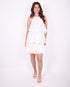 ruffle dress white