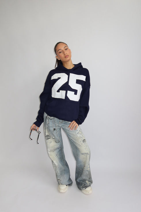priority 25 hoodie navy