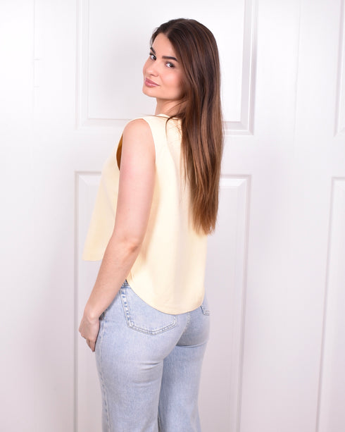 elly knit top yellow