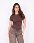 basic short sleeve tee brown