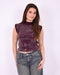 spencer top sequin bordeaux