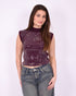 spencer top sequin bordeaux