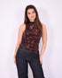 lindy sequin top brown