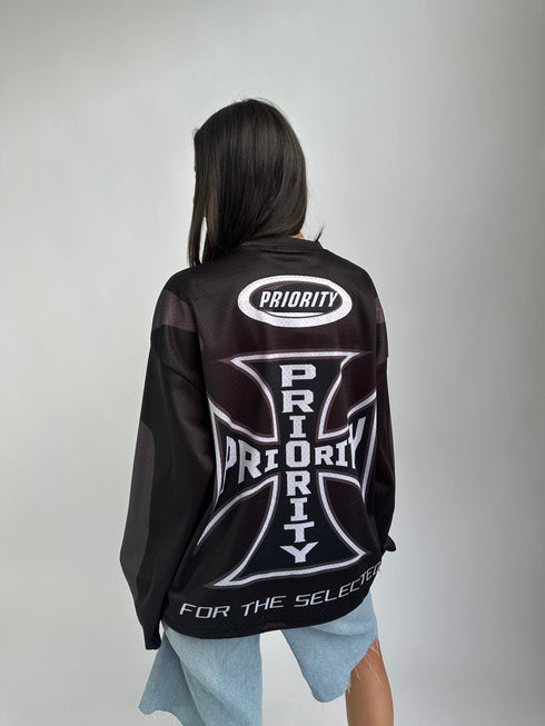 priority jersey longsleeve black