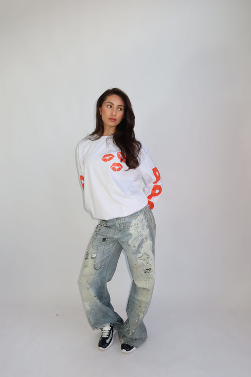 ppp longsleeve white/orsnge