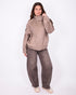 Suede bomber jacket taupe