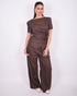Pinstripe two piece Brown