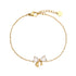 Diamond bow bracelet