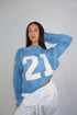 Priority ‘21’ longsleeve washed blue/yellow