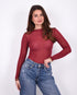 super soft cashmere top bordeaux