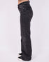 mid waist tall stretch jeans washed black