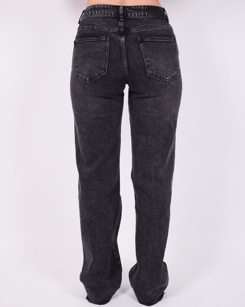 mid waist tall stretch jeans washed black