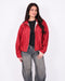 checkered windjacket red