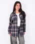 checkered flannel blue
