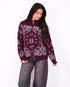 paisley knit vest bordeaux