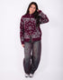 paisley knit vest bordeaux