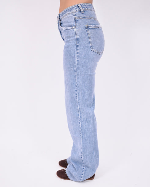 mid waist tall stretch jeans blue