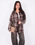checkered flannel brown