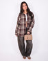 checkered flannel brown