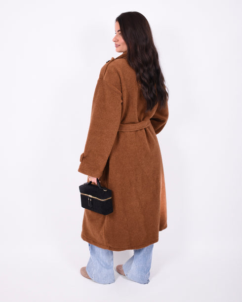 wool trenchcoat camel